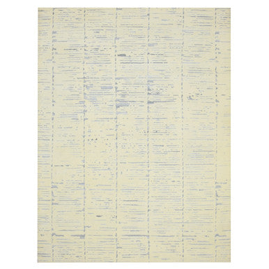 Modern and Contemporary Wool & Silk Hand Knotted Rug Ivory 9.0x12.0 -O075641