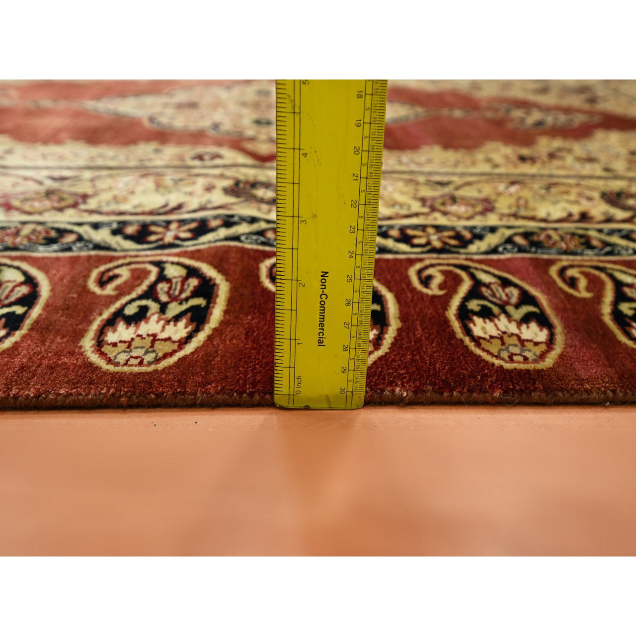 Red 4'0" x 6'0" Fine Oriental Hand knotted Silk Rug - Sku: O075648