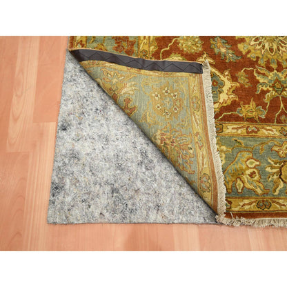 Fine Oriental Wool Hand Knotted Rug Red 4.8x6.4 -O075650