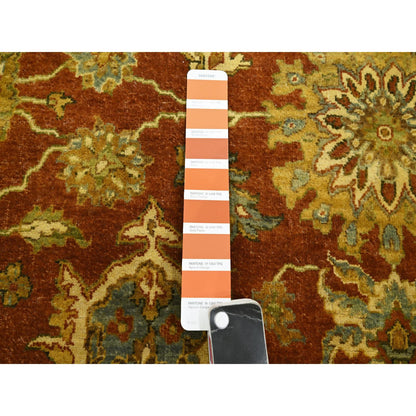 Fine Oriental Wool Hand Knotted Rug Red 4.8x6.4 -O075650
