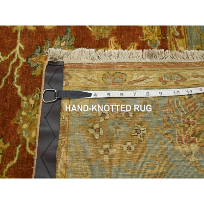 Fine Oriental Wool Hand Knotted Rug Red 4.8x6.4 -O075650