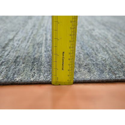 Modern and Contemporary Silk Hand Knotted Rug Grey 3.10x6.1 -O075654