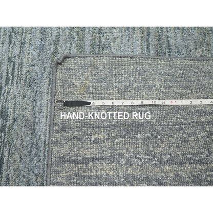 Modern and Contemporary Silk Hand Knotted Rug Grey 3.10x6.1 -O075654