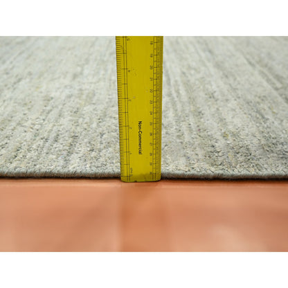Modern and Contemporary Silk Hand Knotted Rug Green 3.11x6.1 -O075655