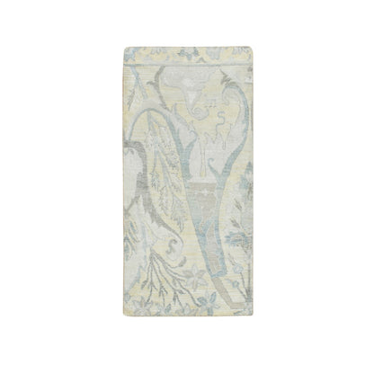 Oushak And Peshawar Wool & Silk Hand Knotted Rug Ivory 2.0x4.3 -O075658