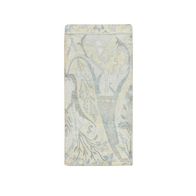 Oushak And Peshawar Wool & Silk Hand Knotted Rug Ivory 2.0x4.3 -O075658