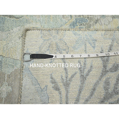 Oushak And Peshawar Wool & Silk Hand Knotted Rug Ivory 2.0x4.3 -O075658