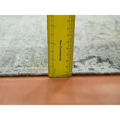 Oushak And Peshawar Wool & Silk Hand Knotted Rug Grey 2.0x3.2 -O075659