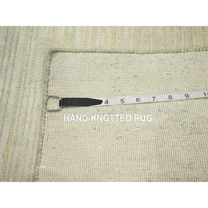 Modern and Contemporary Wool & Silk Hand Knotted Rug Ivory 2.0x3.0 -O075660