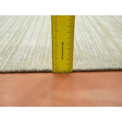 Modern and Contemporary Wool & Silk Hand Knotted Rug Ivory 2.0x3.0 -O075661