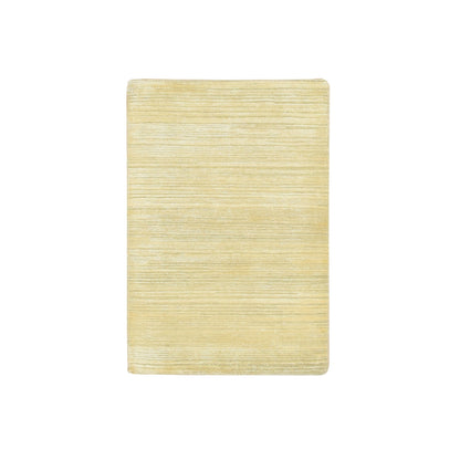 Modern and Contemporary Wool & Silk Hand Knotted Rug Beige 2.0x3.0 -O075662