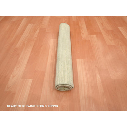 Modern and Contemporary Wool & Silk Hand Knotted Rug Beige 2.0x3.0 -O075662