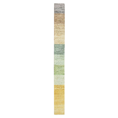 Modern and Contemporary Wool & Silk Hand Knotted Rug Brown 1.0x11.2 -O075668