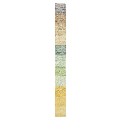 Modern and Contemporary Wool & Silk Hand Knotted Rug Brown 1.0x11.2 -O075668
