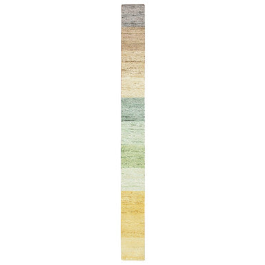 Modern and Contemporary Wool & Silk Hand Knotted Rug Brown 1.0x11.2 -O075669