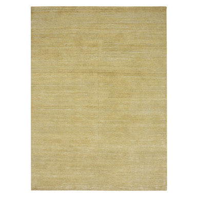 Modern and Contemporary Wool & Silk Hand Knotted Rug Brown 8.11x12.3 -O075671