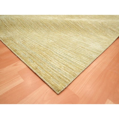 Modern and Contemporary Wool & Silk Hand Knotted Rug Brown 8.11x12.3 -O075671