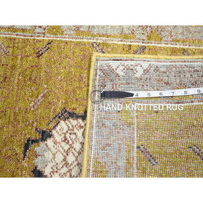 Transitional Wool Hand Knotted Rug Yellow 2.1x3.1 -O075693