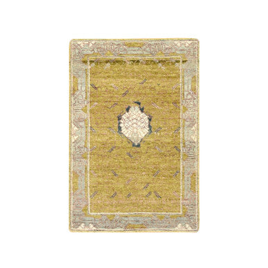 Transitional Wool Hand Knotted Rug Yellow 2.1x3.1 -O075695