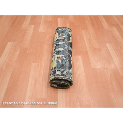 Transitional Wool Hand Knotted Rug Yellow 2.0x3.3 -O075697