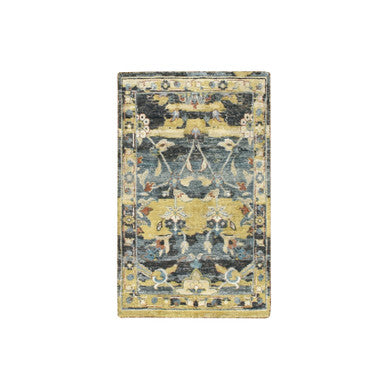 Transitional Wool Hand Knotted Rug Yellow 2.0x3.3 -O075698