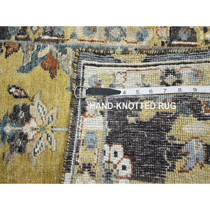 Transitional Wool Hand Knotted Rug Yellow 2.0x3.3 -O075698