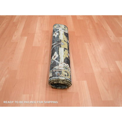 Transitional Wool Hand Knotted Rug Yellow 2.0x3.3 -O075698