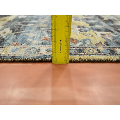Transitional Wool Hand Knotted Rug Yellow 2.0x3.3 -O075699
