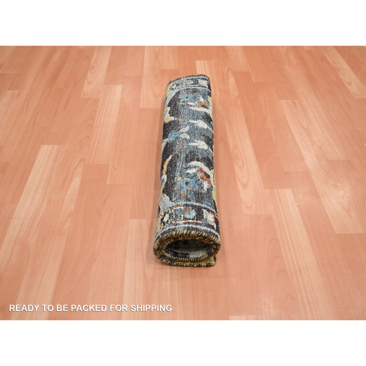 Transitional Wool Hand Knotted Rug Yellow 2.0x3.3 -O075699
