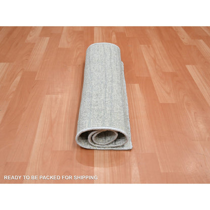 Modern and Contemporary Silk Hand Knotted Rug Ivory 2.0x3.0 -O075708