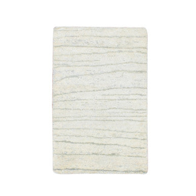 Modern and Contemporary Silk Hand Knotted Rug Ivory 2.0x3.0 -O075709