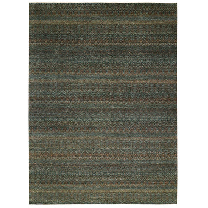 Modern and Contemporary Wool Hand Knotted Rug Brown No Border 10.0X13.10 -O076000
