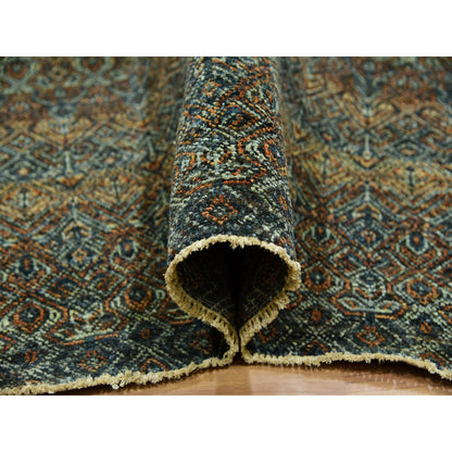 Modern and Contemporary Wool Hand Knotted Rug Brown No Border 10.0X13.10 -O076000