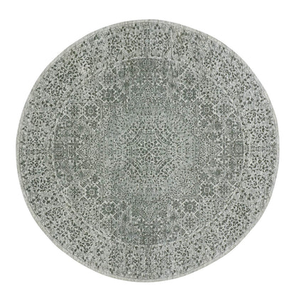 Mamluk Wool Hand Knotted Rug Ivory Ivory 8.2X8.2 -O076012