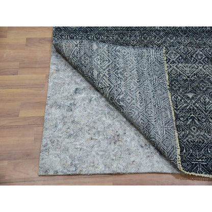 Modern and Contemporary Wool Hand Knotted Rug Grey No Border 2.6X6.0 -O076018