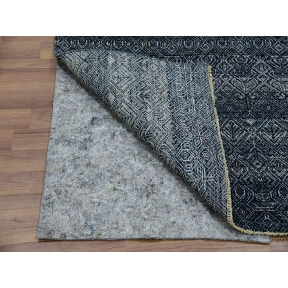 Modern and Contemporary Wool Hand Knotted Rug Grey No Border 2.7X8.0 -O076020