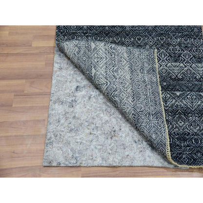 Modern and Contemporary Wool Hand Knotted Rug Grey No Border 2.7X8.0 -O076021