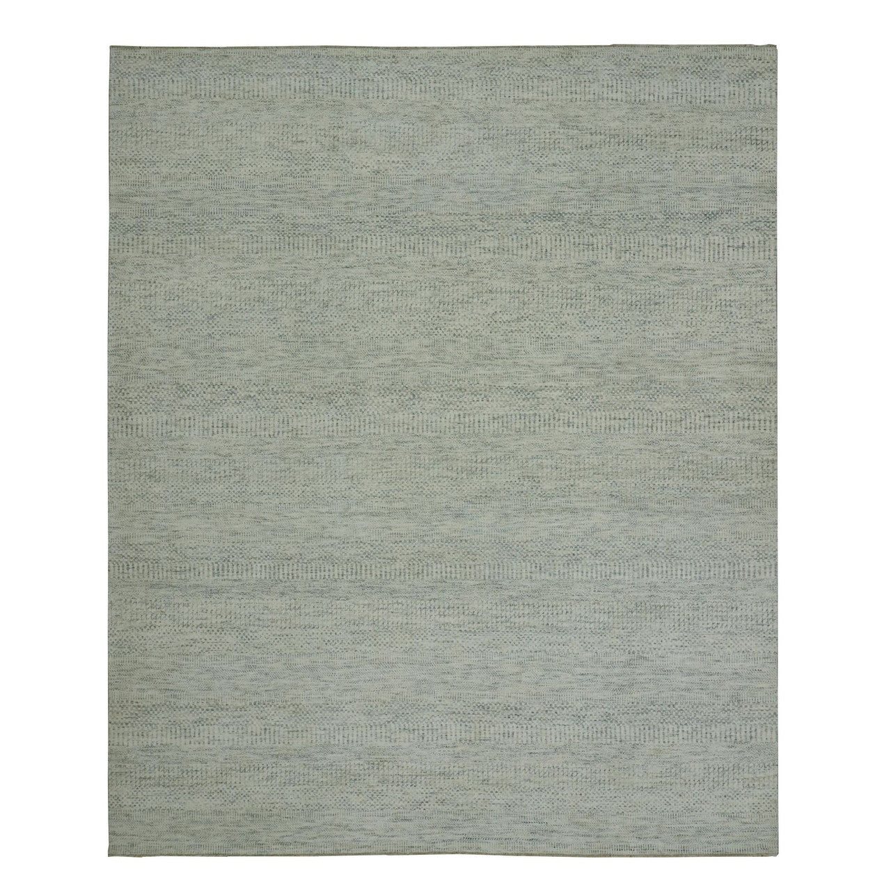 Ivory 8'1" x 9'10" Modern and Contemporary Hand knotted Wool Rug - Sku: O076022