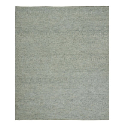 Modern and Contemporary Wool Hand Knotted Rug Ivory No Border 8.1X9.10 -O076022