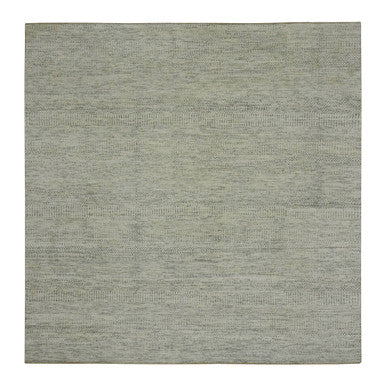 Modern and Contemporary Wool Hand Knotted Rug Ivory No Border 7.11X8.0 -O076023