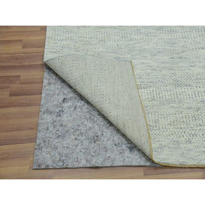Modern and Contemporary Wool Hand Knotted Rug Ivory No Border 5.10X9.1 -O076024