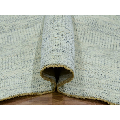 Modern and Contemporary Wool Hand Knotted Rug Ivory No Border 5.10X9.1 -O076024