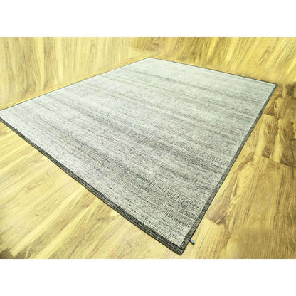 Modern and Contemporary Wool Hand Knotted Rug Black No Border 12.2X15.0 -O076067
