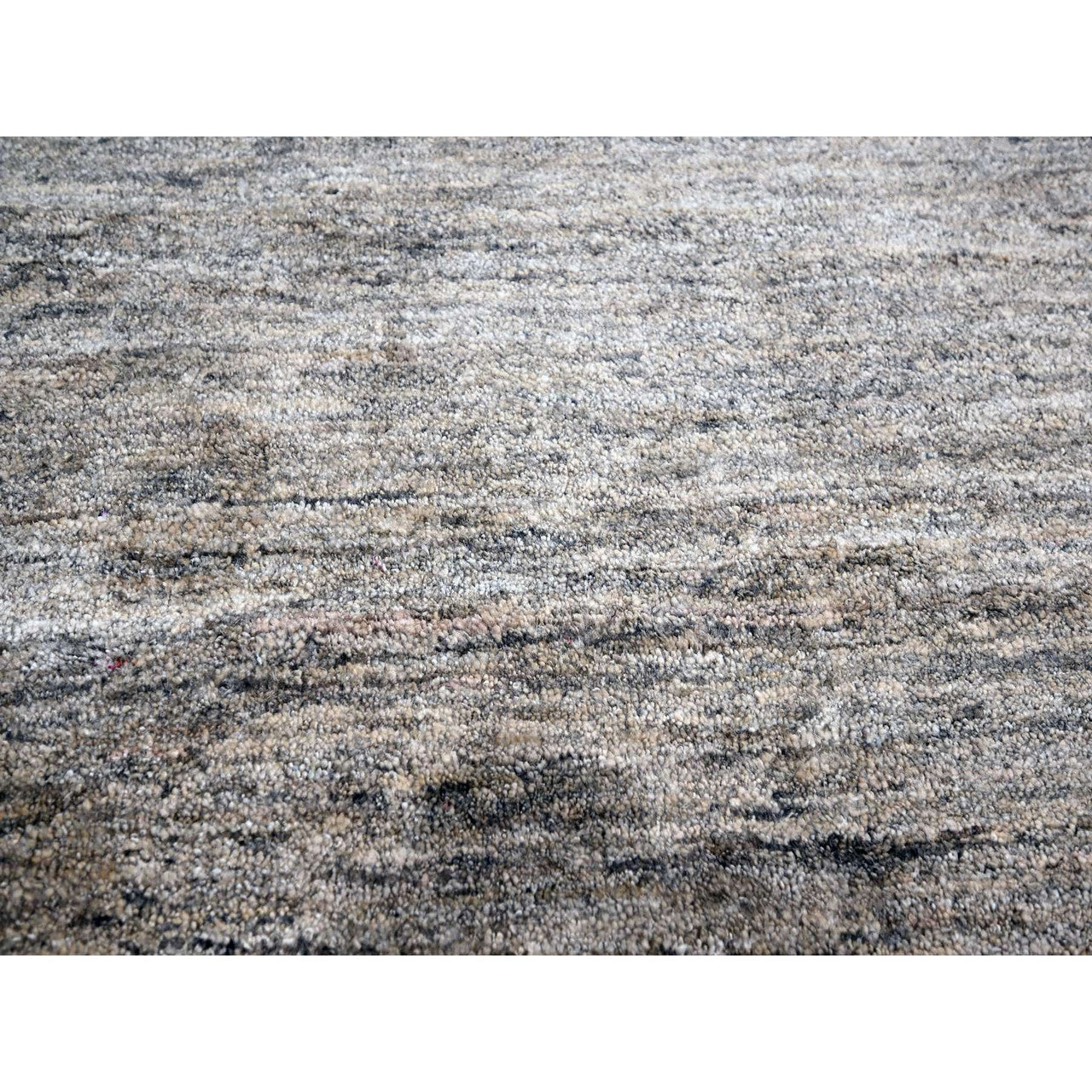Brown 9'1" x 11'10" Modern and Contemporary Sari Hand knotted Silk Rug - Sku: O076071