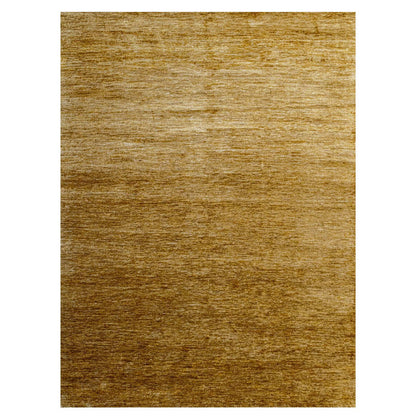 Modern and Contemporary Sari Silk Hand Knotted Rug Brown 8.11x12.1 -O076072