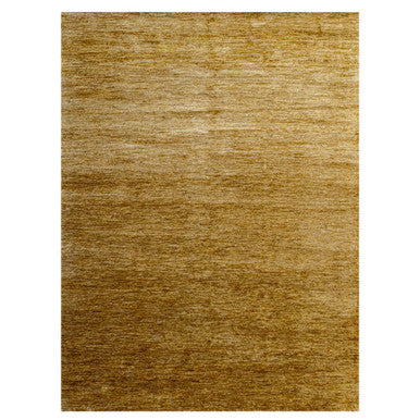 Modern and Contemporary Sari Silk Hand Knotted Rug Brown 8.11x12.1 -O076072