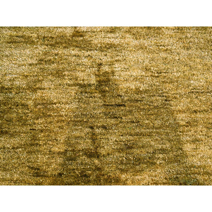 Modern and Contemporary Sari Silk Hand Knotted Rug Brown 8.11x12.1 -O076072