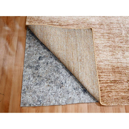 Modern and Contemporary Sari Silk Hand Knotted Rug Brown 8.11x12.0 -O076073