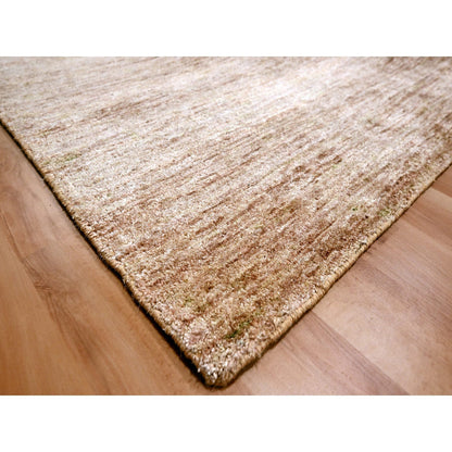 Modern and Contemporary Sari Silk Hand Knotted Rug Brown 8.11x12.0 -O076073