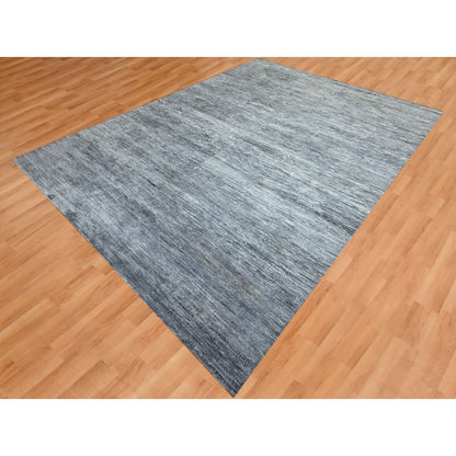 Modern and Contemporary Wool Hand Knotted Rug Grey 9.1x12.2 -O076076